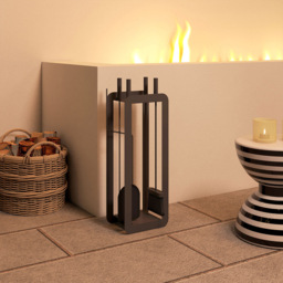Outsunny 5 Piece Black Metal Fireplace Companion Set - Size: 59 x 22.5 x 16cm - Wilko - thumbnail 5