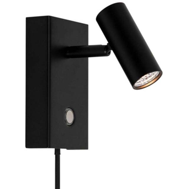 Nordlux Omari Black Wall Light - Size: 12 x 7 x 12cm - Wilko - image 1