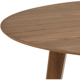 Florence Roxby 4 Seater Round Dining Table Walnut - Size: 76 x 140 x 140cm - Brown - Furniture To Go - Wilko - thumbnail 6