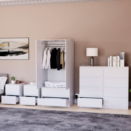 VIDA DESIGNS Denver White 4 Piece Bedroom Furniture Set - Wilko - thumbnail 5