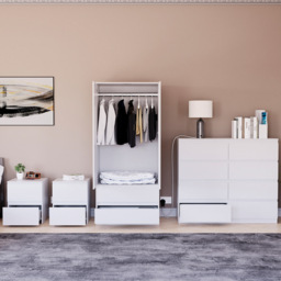 VIDA DESIGNS Denver White 4 Piece Bedroom Furniture Set - Wilko - thumbnail 4