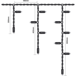 Eagle Connect Cool White LED Black Icicle Light 7m - Size: 51 x 30 x 9cm - Wilko - thumbnail 7