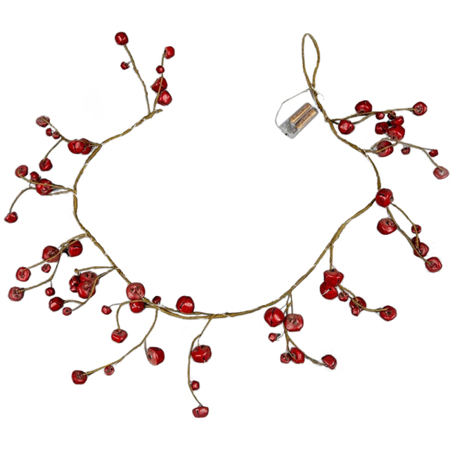 Shatchi LED Christmas Garland with Red Bells 4.9ft - Wilko - image 1