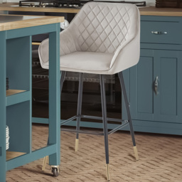 Baumhaus Mink Bar Stool Set of 2 - Cream - Wilko - thumbnail 6