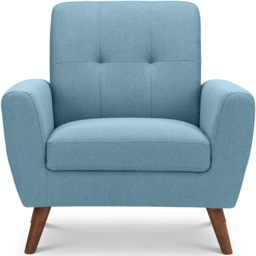 Julian Bowen Monza Blue Compact Retro Armchair - Size: Single - Wilko - thumbnail 4