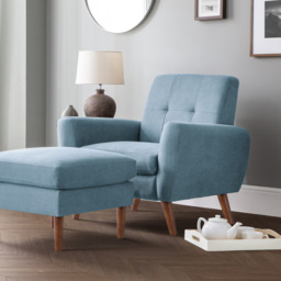 Julian Bowen Monza Blue Compact Retro Armchair - Size: Single - Wilko - thumbnail 5
