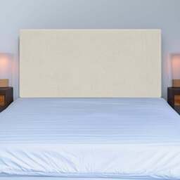 Bedmaster Double Cream Naples Velvet Valencia Plain Headboard - Wilko - thumbnail 1