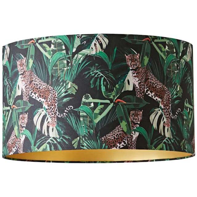 ValueLights Addalyn Green Animal Print Easy Fit Shade - Size: 20 x 35 x 35cm - Wilko - image 1