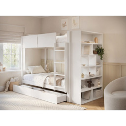 Flair Ruby White Bunk Bed with Storage - Size: Single - Wilko - thumbnail 5