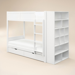 Flair Ruby White Bunk Bed with Storage - Size: Single - Wilko - thumbnail 3