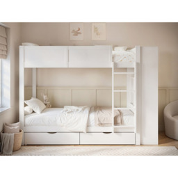 Flair Ruby White Bunk Bed with Storage - Size: Single - Wilko - thumbnail 6