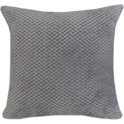 Jumbo Fleece Textured Cushion Grey - My Home - Wilko - thumbnail 1