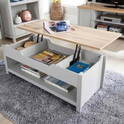 Home Source Avon 2 Shelf Grey Lift Up Coffee Table - Size: 40 x 105 x 47cm - Wilko - thumbnail 1