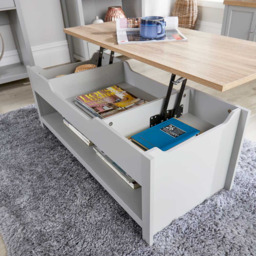 Home Source Avon 2 Shelf Grey Lift Up Coffee Table - Size: 40 x 105 x 47cm - Wilko - thumbnail 6