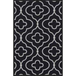 Desire Rugs Havana Black Quatrefoil Anti Slip Door Mat 220 x 160cm - Size: 160 x 220cm - Wilko - thumbnail 1