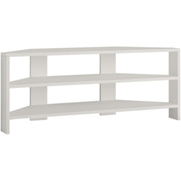 Decortie Thales 2 Shelf White Modern Corner TV Unit - Size: 45 x 110 x 36cm - Wilko - thumbnail 3