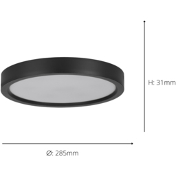 EGLO Idun-E LED Black Ceiling Light - Size: 3.1 x 28.5 x 3.1cm - Wilko - thumbnail 5