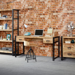 Brooklyn Carnaby 5 Shelf Industrial Large Open Bookcase - Brown - Wilko - thumbnail 5