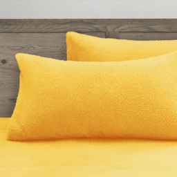 Velosso Ochre Teddy Fleece Pillowcase 2 Pack - Orange - Wilko - thumbnail 4