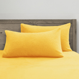 Velosso Ochre Teddy Fleece Pillowcase 2 Pack - Orange - Wilko - thumbnail 3