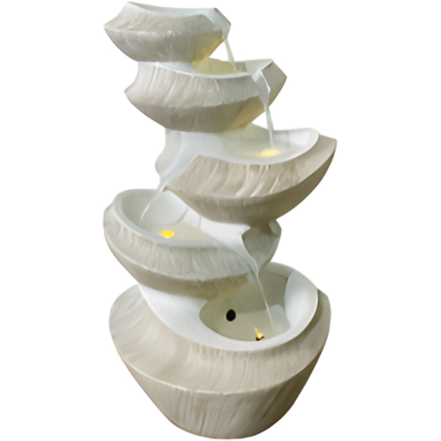 Tranquillity Elegance Solar Powered LED Water Feature - Size: 69 x 42 x 32cm - Grey - Wilko - image 1