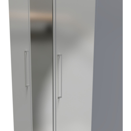 Crowndale Worcester 3 Door Uniform Grey and Dusk Grey Mirrored Wardrobe Ready Assembled - Wilko - thumbnail 7