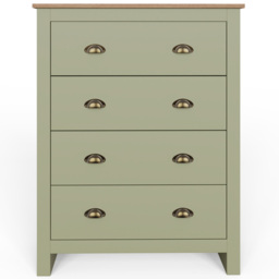 GFW Lancaster Sage Green 4 Piece Bedroom Furniture Set - Wilko - thumbnail 6
