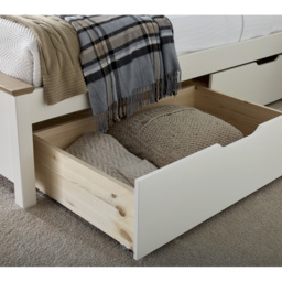 Chester Single Stone White and Oak Bed Frame - Bedmaster - Wilko - thumbnail 4