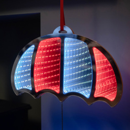 Premier Multicolour LED Light Up Parachuting Christmas Gonk Hanging Infinity Light Decoration 60cm - Size: 60 x 33 x 7cm - Multi-Coloured - Wilko - thumbnail 4
