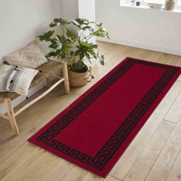 Desire Rugs Havana Red and Black Greek Key Anti Slip Door Mat 90 x 57cm - Size: 57 x 90cm - Wilko - thumbnail 6