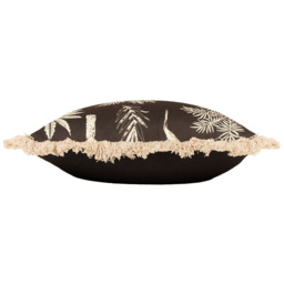 Paoletti Colonial Espresso Palm Fringed Cushion - Size: 45 x 45cm - Brown - Wilko - thumbnail 5