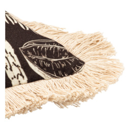 Paoletti Colonial Espresso Palm Fringed Cushion - Size: 45 x 45cm - Brown - Wilko - thumbnail 6