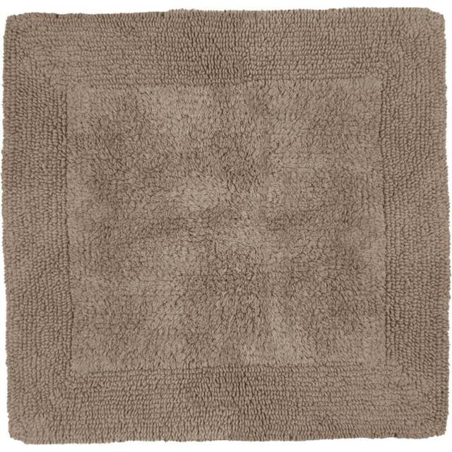 Allure Bath Fashions Elegance Mocha Reversible Square Bath Mat 55 x 55cm - Size: 53 x 55cm - Brown - Wilko - image 1