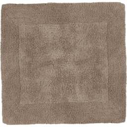 Allure Bath Fashions Elegance Mocha Reversible Square Bath Mat 55 x 55cm - Size: 53 x 55cm - Brown - Wilko - thumbnail 1
