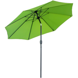 Outsunny Light Green Crank and Tilt Parasol 2.7m - Size: 3m - Wilko