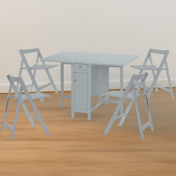 Julian Bowen Savoy Light Grey 4 Seater Dining Set - Wilko - thumbnail 1