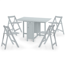 Julian Bowen Savoy Light Grey 4 Seater Dining Set - Wilko - thumbnail 3