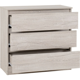 Seconique Malvern 3 Drawer Urban Snow Chest - White - Wilko - thumbnail 5