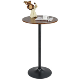 Costway Round Top Pub and Bar Table Rustic Brown - Size: 2 Seater - Wilko - thumbnail 3
