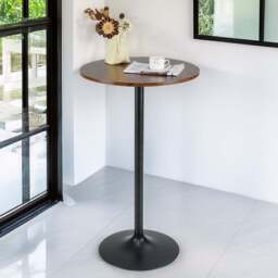Costway Round Top Pub and Bar Table Rustic Brown - Size: 2 Seater - Wilko - thumbnail 5