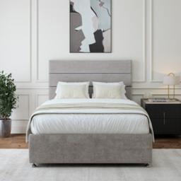 Bedmaster Small Double Seal Grey Naples Velvet Divan Base - Wilko - thumbnail 4