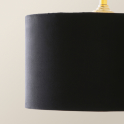 ValueLights Reni Black Velvet and Gold Shade 3 Drop Bar Gold Diner LED Ceiling Lights - Size: 123.5 x 98 x 25cm - Wilko - thumbnail 4