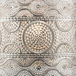 ValueLights Casablanca Moroccan Style Chrome Drum Pendant Shade - Size: 20 x 30 x 30cm - Silver - Wilko - thumbnail 6