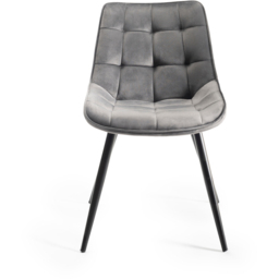 Bentley Designs Seurat Set of 2 Grey Velvet Fabric Upholstered Chair - Wilko - thumbnail 4