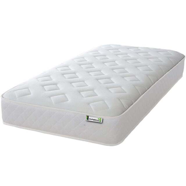 Starlight Beds Jump n Tac Single White Memory Foam with Spring Mattress - Wilko - image 1