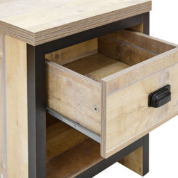 GFW Boston Single Drawer Oak Lamp Table - Size: 52 x 43 x 39cm - Brown - Wilko - thumbnail 7