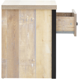 GFW Boston Single Drawer Oak Lamp Table - Size: 52 x 43 x 39cm - Brown - Wilko - thumbnail 6