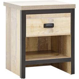 GFW Boston Single Drawer Oak Lamp Table - Size: 52 x 43 x 39cm - Brown - Wilko - thumbnail 3
