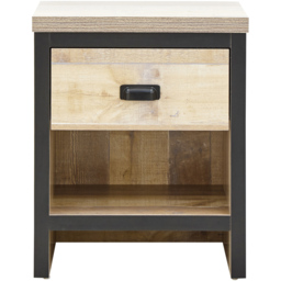 GFW Boston Single Drawer Oak Lamp Table - Size: 52 x 43 x 39cm - Brown - Wilko - thumbnail 4