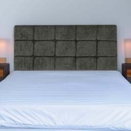 Bedmaster Pearl Small Double Charcoal Chenille Squared Headboard - Grey - Wilko - thumbnail 1
